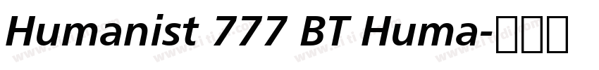 Humanist 777 BT Huma字体转换